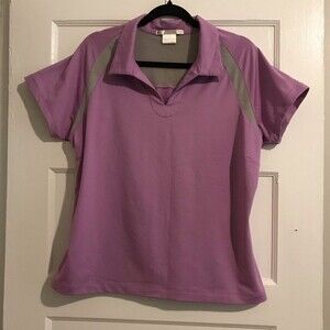 Nike Golf Purple and Grey Waffle Texture Collared Short Sleeve Polo